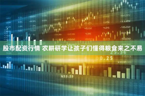 股市配资行情 农耕研学让孩子们懂得粮食来之不易